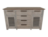 6 Drawer 2 Door Buffet | Ivory & Brown Dining Room Storage
