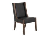 Walnut Upholstered Wooden Chair | Solid Melina Wood Dining