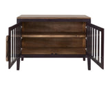 Autumn Console - 2 Door Pine Wood Storage Cabinet with Shelf