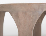 White Balam 1 Shelf End Table - Handcrafted Mango & Teak Wood