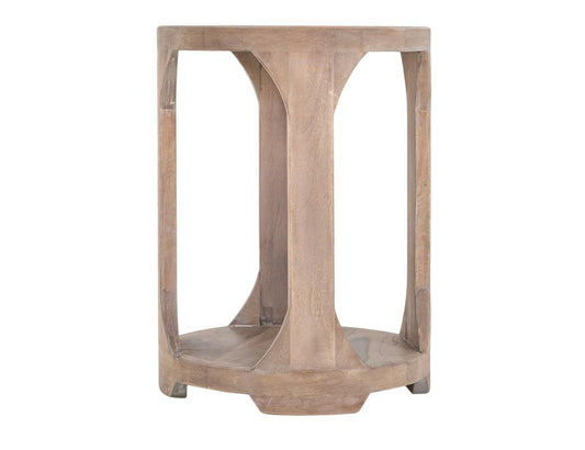 1 Shelf Chairside Table - Handcrafted Mango & Teak Wood