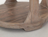 White Balam 1 Shelf End Table - Handcrafted Mango & Teak Wood