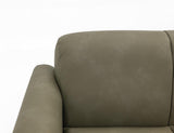 Mezquite Loveseat | Green Faux Leather Mid-Century Modern Sofa