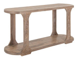 1 Shelf White Balam Sofa Table - Handcrafted Mango & Teak Wood