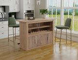 4 Door Parota Wooden Bar - Elegant Furniture for Home Bar