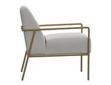 Aragon Armchair - Gold Metal Frame Accent Chair | Modern Design