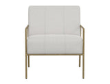Aragon Armchair - Gold Metal Frame Accent Chair | Modern Design