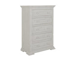 5 Drawer Chest - Terra White Solid Pine Wood Furniture
