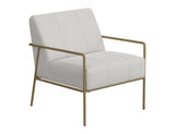 Aragon Armchair - Gold Metal Frame Accent Chair | Modern Design