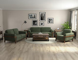 Wooden Frame Loveseat | Loft Brown Collection Transitional Design