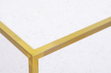 Glitz Contemporary Coffee Table with Elegant Gold Metal Base and Stylish Faux Marble Top Design