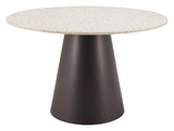 Jorf Dining Table Beige & Bronze