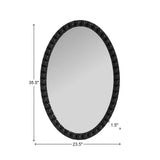 Varsha Oval Glossy Black Mirror