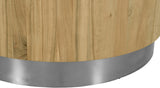 Acacia Wood Coffee Table with Stunning Grain Design and Sturdy Metal Base for Modern Living Spaces