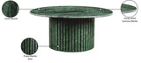 Genoa Coffee Table: Handcrafted Marble Elegance with Unique Veining and Art Deco Fluted Base Masterpiece