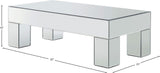 Lainy Mirrored Coffee Table - Chic Contemporary Design with Bold Geometric Style for Modern Living Spaces