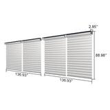 PURPLELEAF Outdoor Louvered Pergola Roller Blinds with Thermal Insulated, UV Protection Waterproof Fabric, Privacy Protection for Pergola, Easy to Install