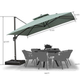 PURPLE LEAF Eco-friendly Fade Resistant Patio Umbrella High Quality Cantilever Umbrella