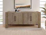 4 Door Melina Wood Console - Luma Sand-Brown Storage Furniture
