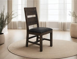 Dark Teak Wooden Chair - Handcrafted Solid Wood Dining Chair