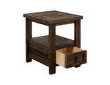 1 Drawer Chairside Table - Dutton Rustic Cottage Style