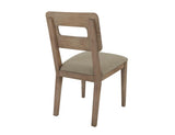 Luma Wooden Chair - Modern Minimalist Design with Ivory Upholstery