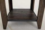 1 Drawer 1 Shelf Chairside Table Dark Teak Occasional Tables