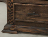 3 Drawer Nightstand - Solid Wood Desire Nightstand in Deep Brown