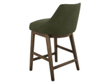 Wooden Frame Barstool 30" - Mezquite Modern Design Green Upholstered