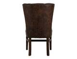 Terra Upholstered Chair - Faux Leather Tufted Design