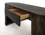 2 Drawer Black Balam Desk - Modern Handcrafted Mango & Teak Wood