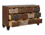 12 Numbered Drawer Console - Urban Wood Collection