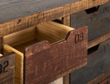 12 Numbered Drawer Console - Urban Wood Collection
