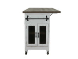 3 Drawer 2 Sliding Doors Kitchen Island - Pueblo White Solid Pine