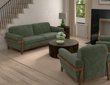 Loft Brown Wooden Frame Sofa | Transitional Design