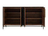 4 Door Verona Console | Mango Wood Storage Cabinet with Shelves