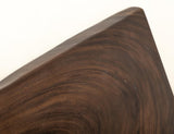 Riverwood Chairside Table | Parota Wood & Black Metal Legs