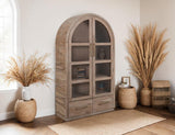 2 Drawer & 2 Glass Door Cabinet | White Balam Collection