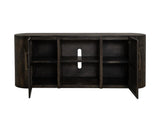 2 Door 80 Inch TV Stand | Mango & Teak Wood Black Balam