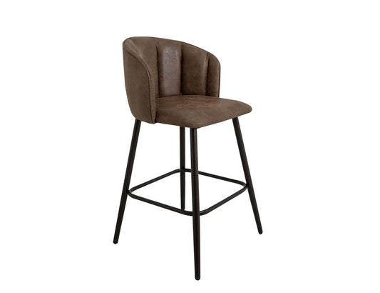 Tamesis 30" Upholstered Barstool - Brown Faux Leather