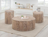 Handcrafted Chairside Table - Mango & Teak Wood Modern Design