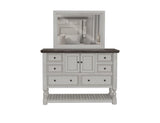 6 Drawer 2 Door Farmhouse Dresser | White Pine Wood Storage
