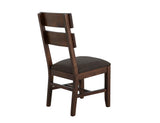 Solid Wood Dining Chair with Faux Leather Seat