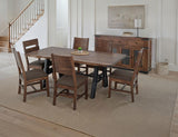 Parota Rectangular Dining Table - Handcrafted Wood & Metal Design