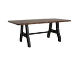 Parota Rectangular Dining Table - Handcrafted Wood & Metal Design