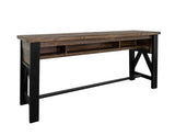 Counter Height Sofa Table | Loft Brown Collection Pine Wood