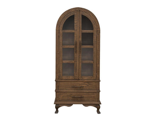 2 Drawer 2 Door Cabinet - Handcrafted Arlette Pine Wood Bookcase