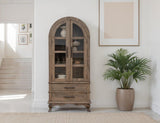 2 Drawer 2 Door Cabinet - Arlette Solid Pine Wood Bookcase