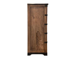 5 Drawer Chest - Parota Wood Collection with Metal Details