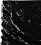 Lucca End Table - Handcrafted Marble Elegance with Art Deco Design and Fluted Base for Luxe Living